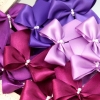 DETAILS LOVING - 10PCS WIDE RIBBON BOWS WITH PEARL PURPLE SHADES